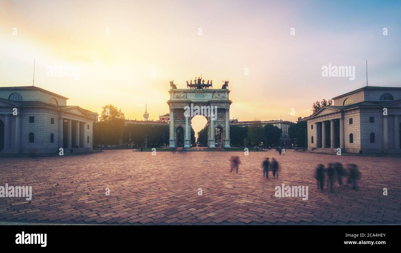 Arco della Pace in Mailand, Italien Stockfoto