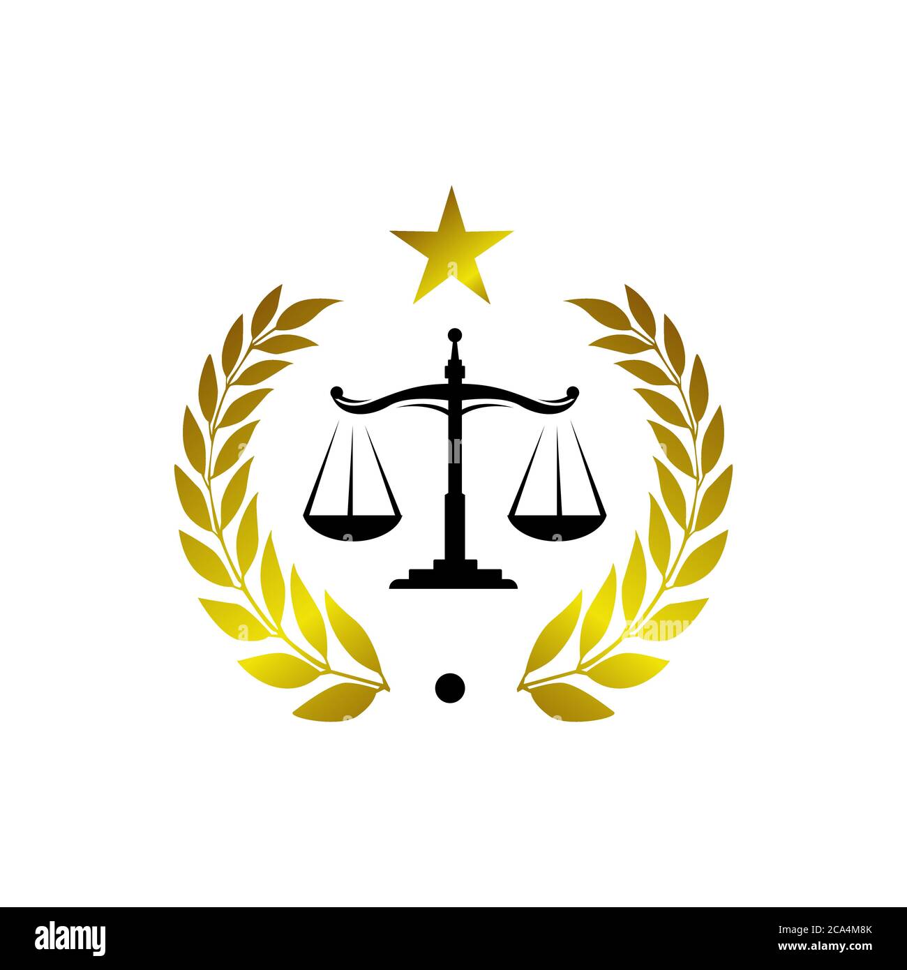 Ein stilvoller Maßstab von Justiz Logo Design Vektor für Recht lirm Law Office und Rechtsanwalt Dienstleistungen Stock Vektor