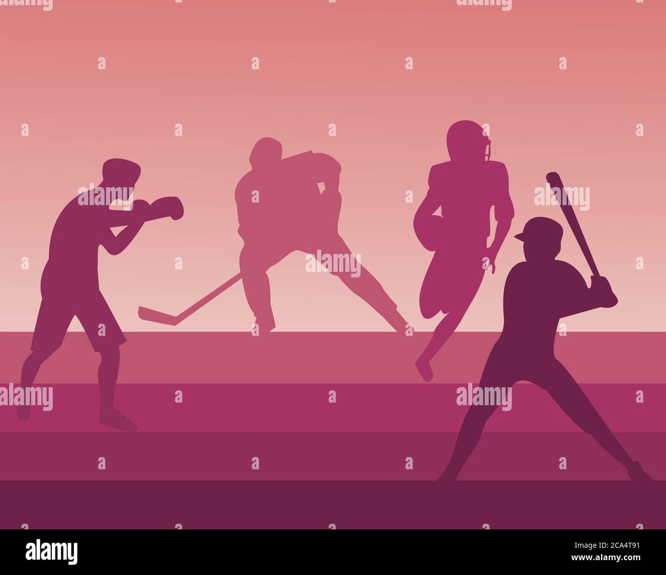 Gruppe von sportlichen Menschen üben Sport Silhouetten Vektor Illustration Design Stock Vektor
