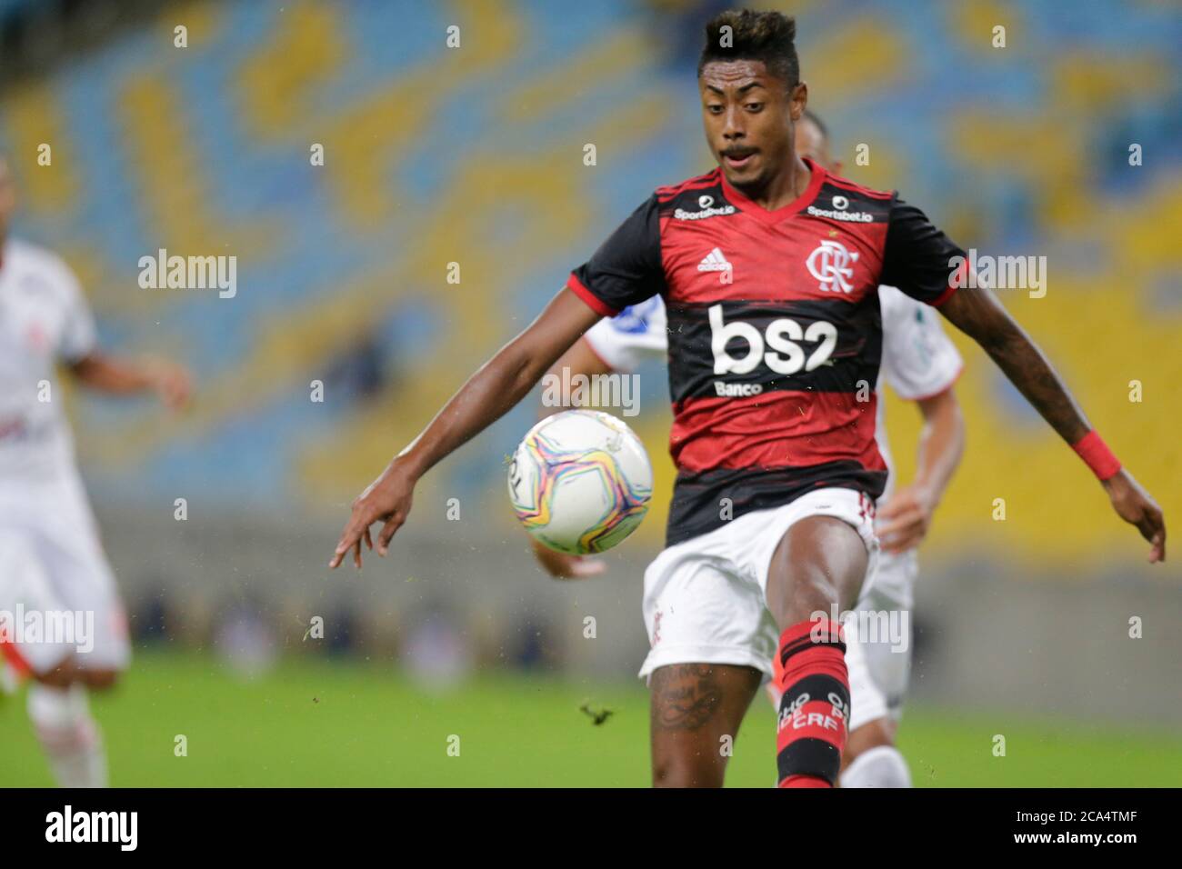 RI Rio de Janeiro, 18 de junho de 2020 Primeiro jogo campeonato carioca durante pandemia Flamengo x Bangu Bruno Henrique segundo gol Foto Ant Stockfoto