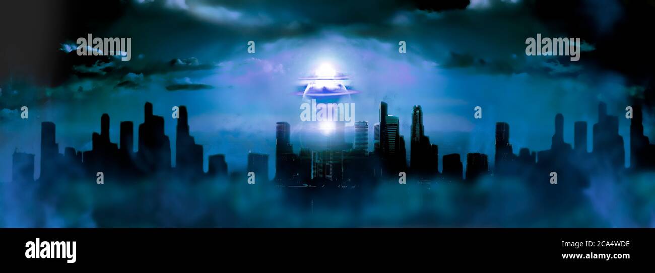 Atombombe über der Stadt Stockfoto