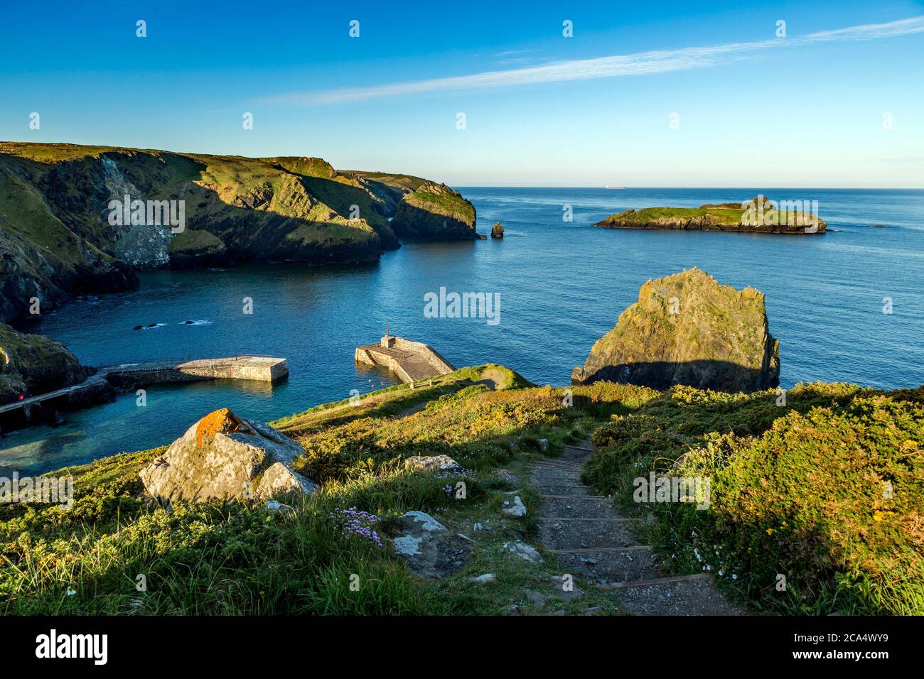 Mullion Cove; Cornwall; VEREINIGTES KÖNIGREICH; Stockfoto