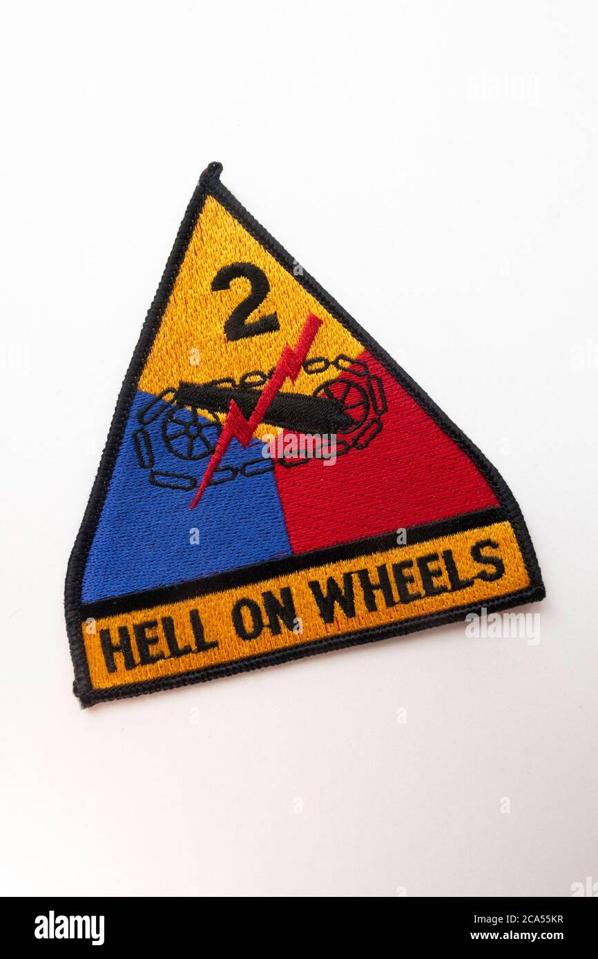 Der Patch der 2. Panzerdivision, US Army, USA Stockfoto