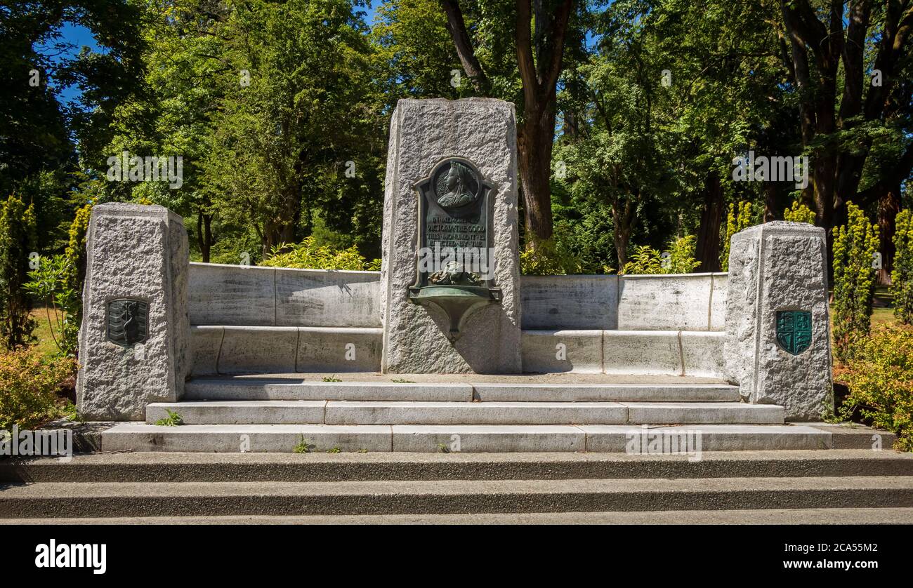 Vancouver, Kanada - 27. Juli 2017: Queen Victoria Memorial Fountain, Stanley Park, Vancouver, British Columbia, Kanada Stockfoto
