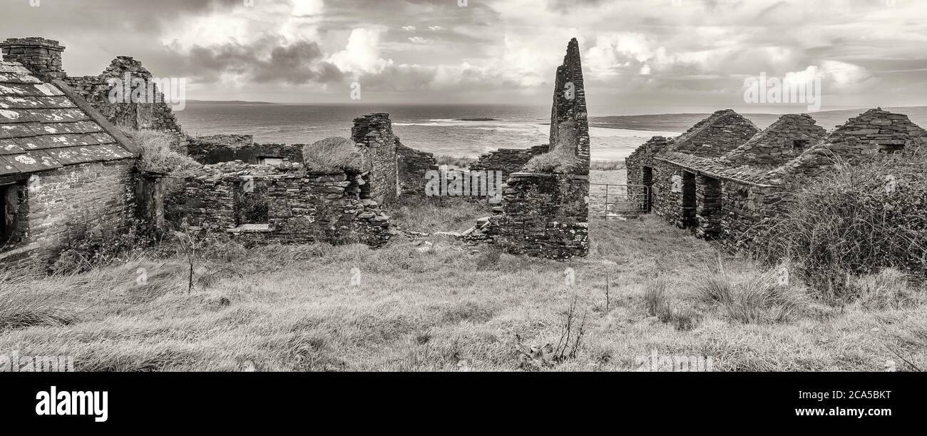 Verlassene Heimat, Burren, County Clare, Irland Stockfoto