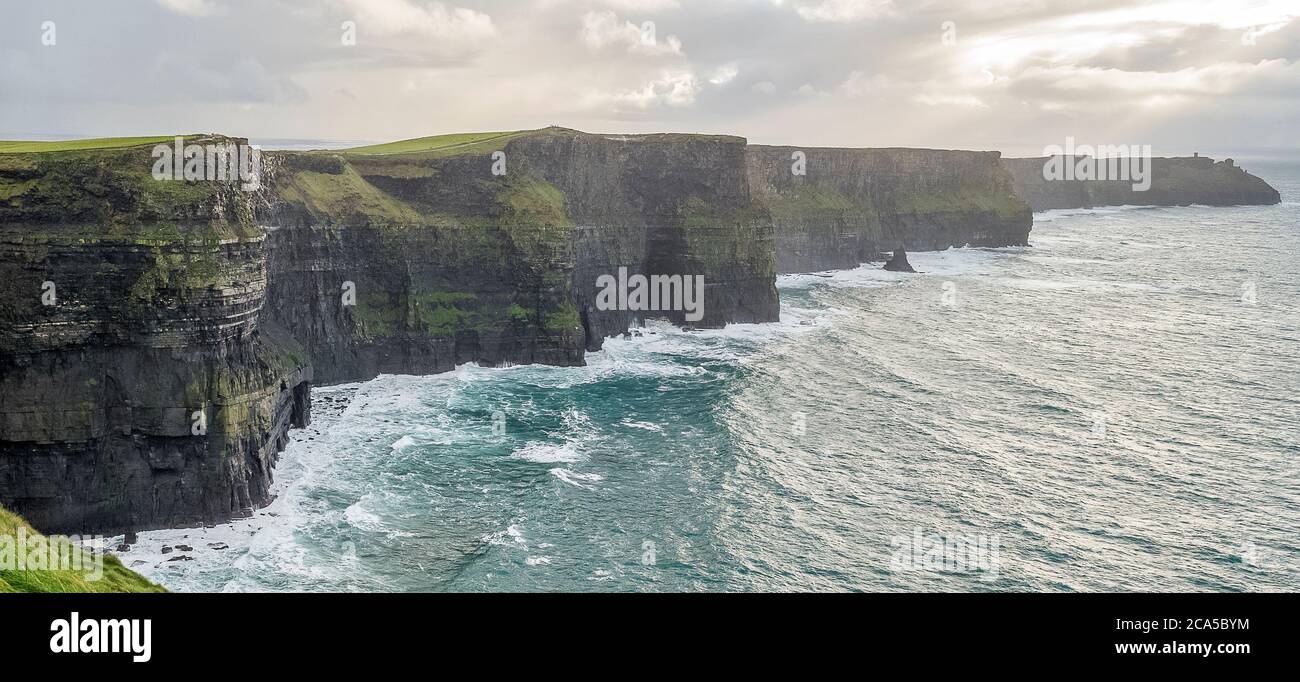 Die Klippen von Moher, die Burren, County Clare, Irland Stockfoto