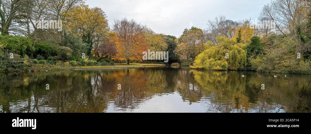 Saint Stephens Green, Herbstfarbe, Dublin, Irland Stockfoto