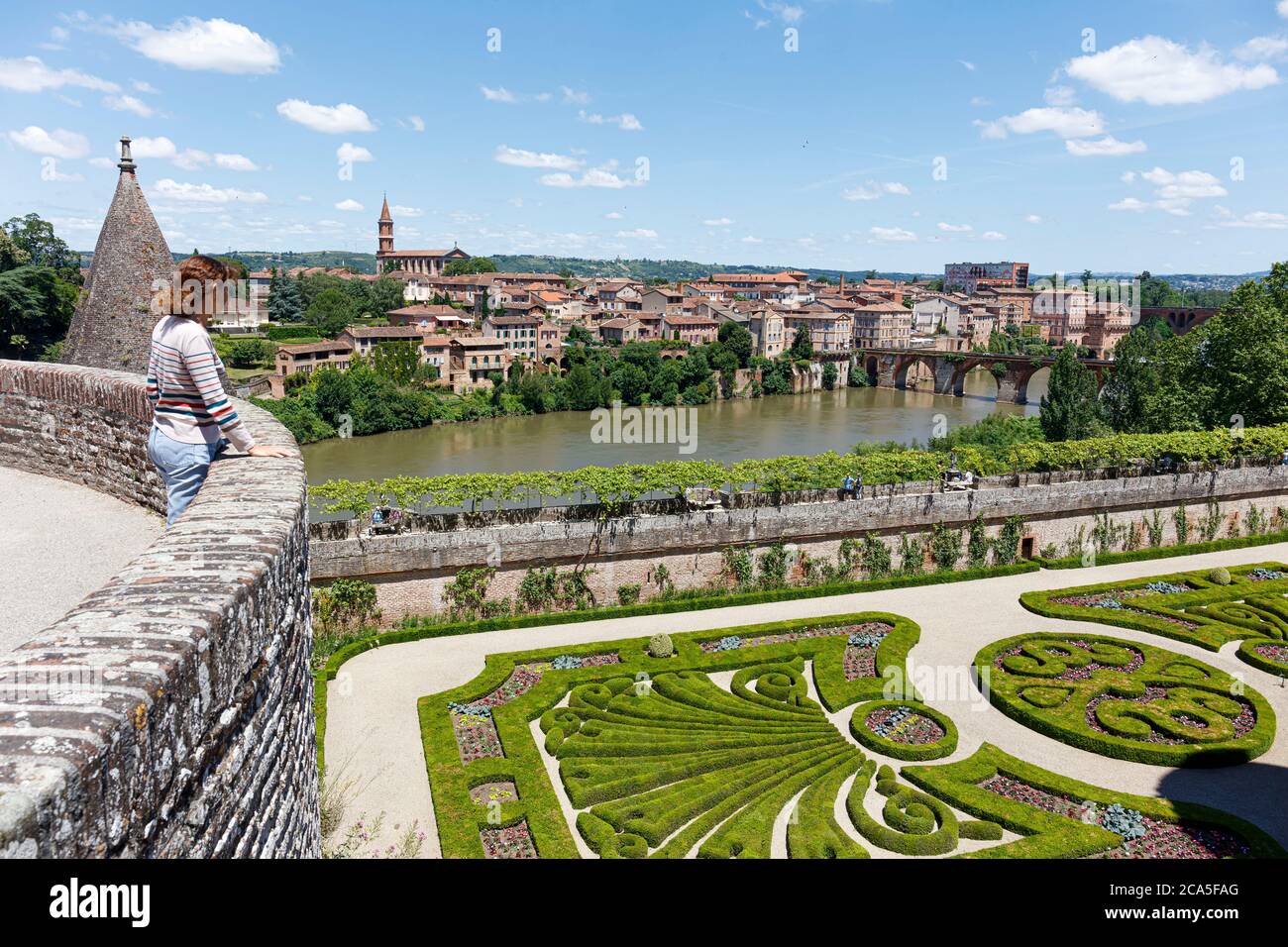 Frankreich, Tarn, Albi, Episkopalstadt Albi als Weltkulturerbe der UNESCO, la Berbie Palastgarten aufgeführt Stockfoto