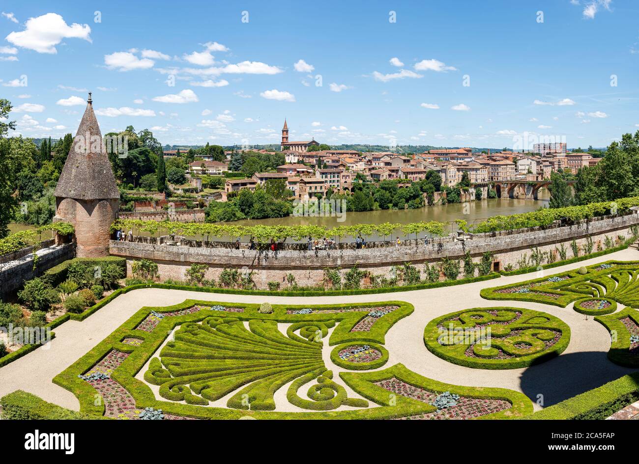 Frankreich, Tarn, Albi, Episkopalstadt Albi als Weltkulturerbe der UNESCO, la Berbie Palastgarten aufgeführt Stockfoto