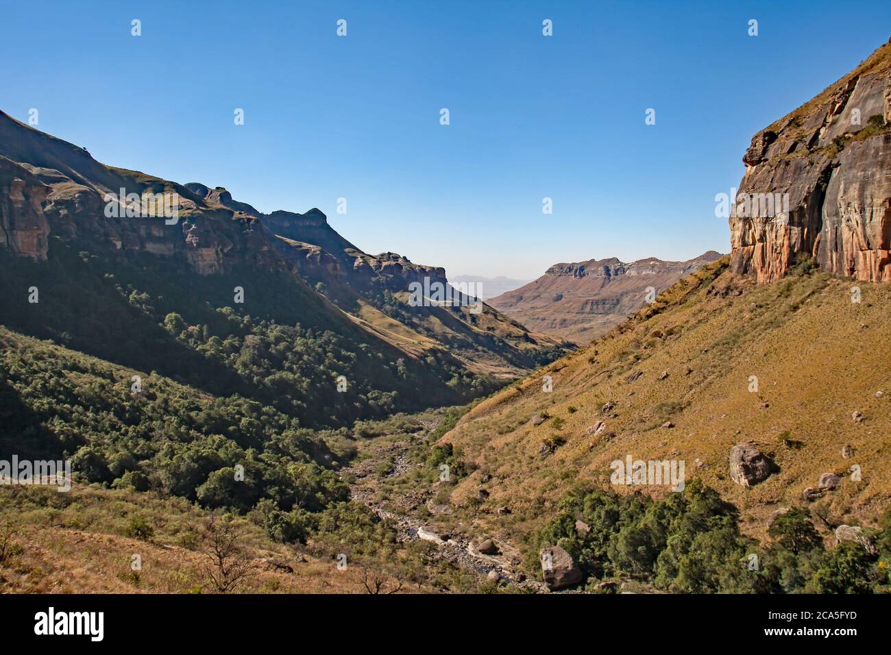 Tugela River Valley Drakensberg 11025 Stockfoto