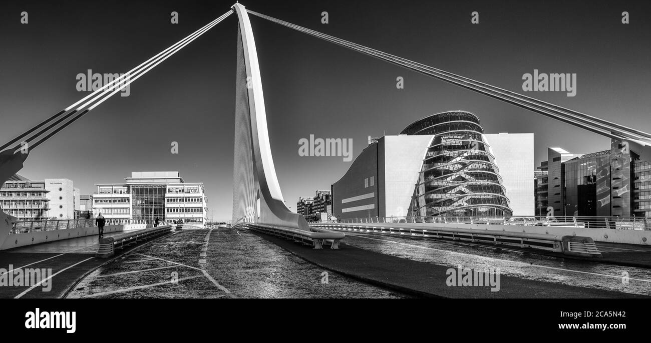 Dublin Convention Center, Samuel Beckett Bridge, Docklands, Dublin, Irland Stockfoto