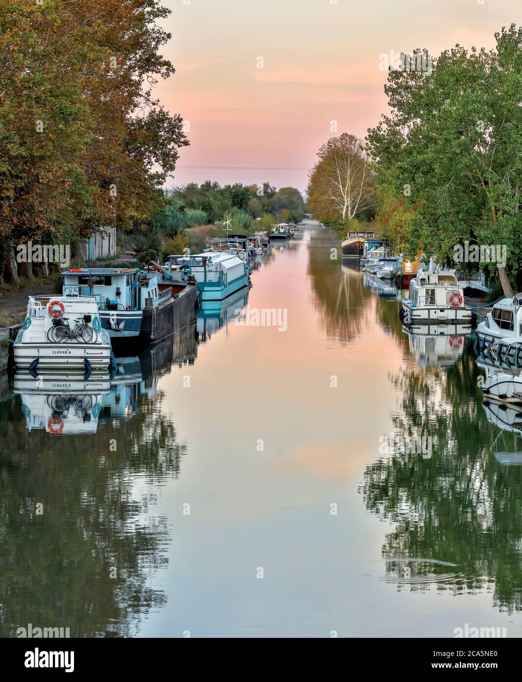 Frankreich, Herault, Canal du Midi, von der UNESCO zum Weltkulturerbe ernannt Stockfoto