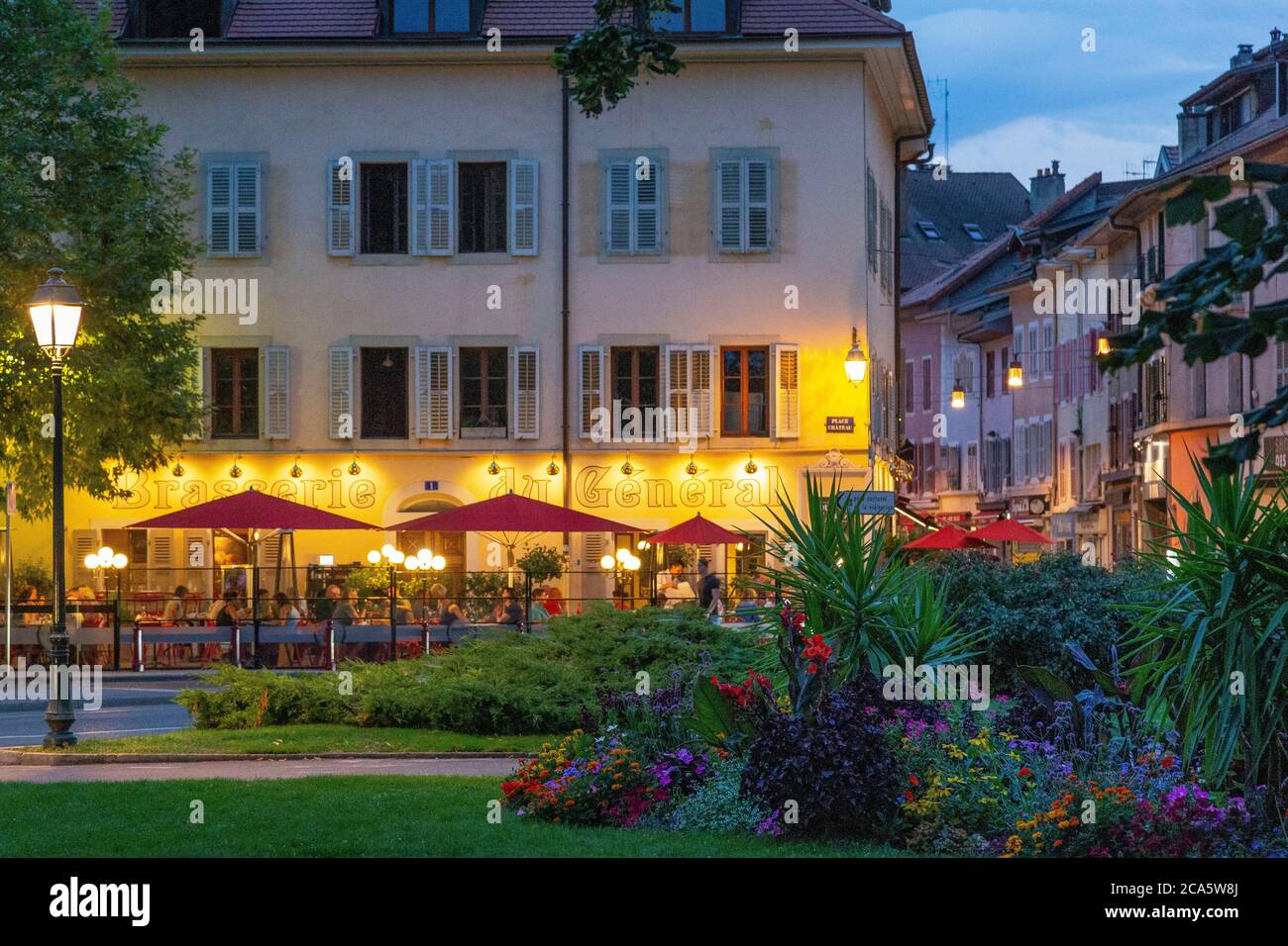 Frankreich, Haute-Savoie, Le Chablais, Thonon-Les-Bains, die Brasserie du G?n?ral Stockfoto