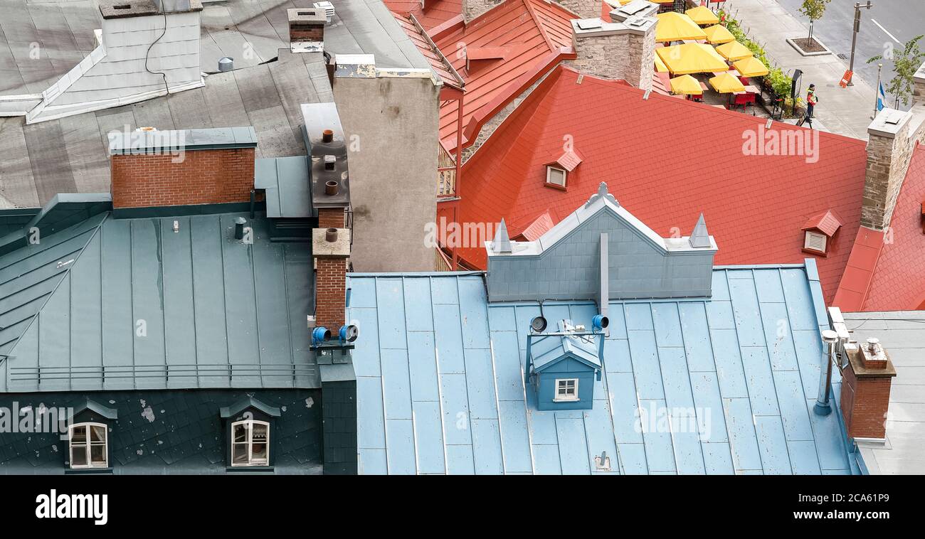 Stadtbild von Lower Town, Alt-Quebec, Quebec Provence, Kanada Stockfoto