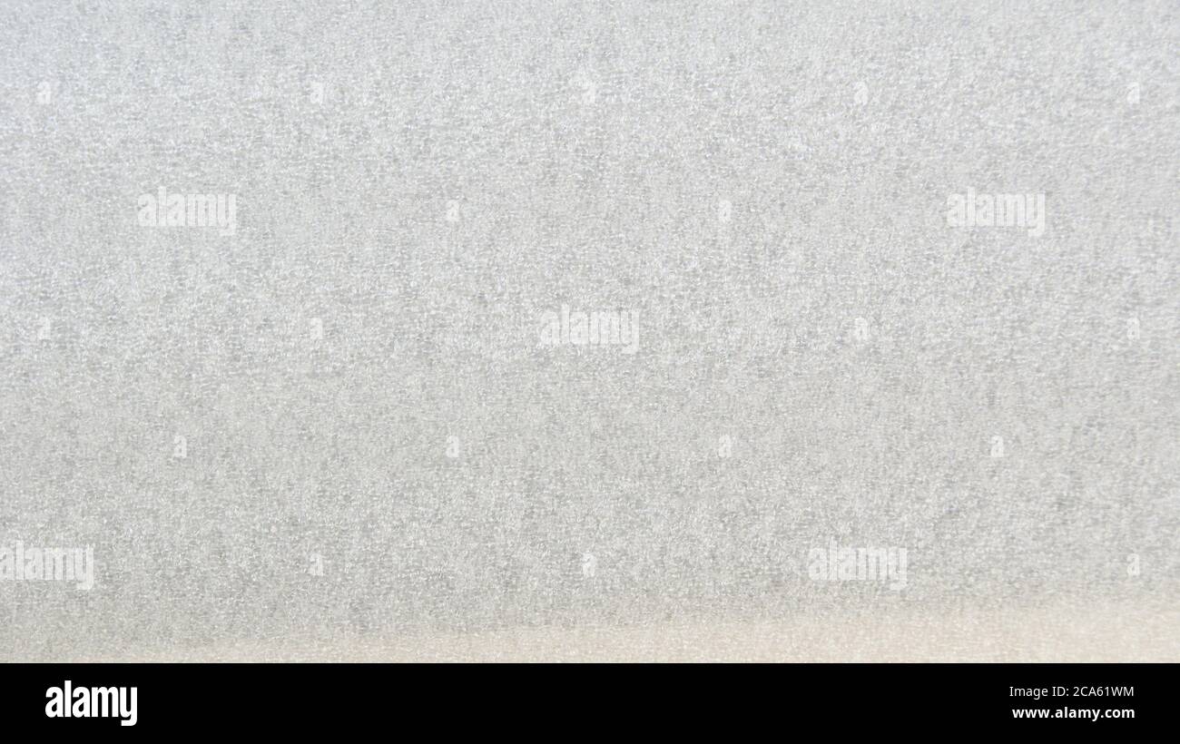 Weißer Schaum zum Schutz von Produkten und Kunsthandwerk in Zoom-Foto, Makro-, Textur-Stil oder Szene Hintergrund, abstrakte Foto, Brasilien, Südamerika Stockfoto