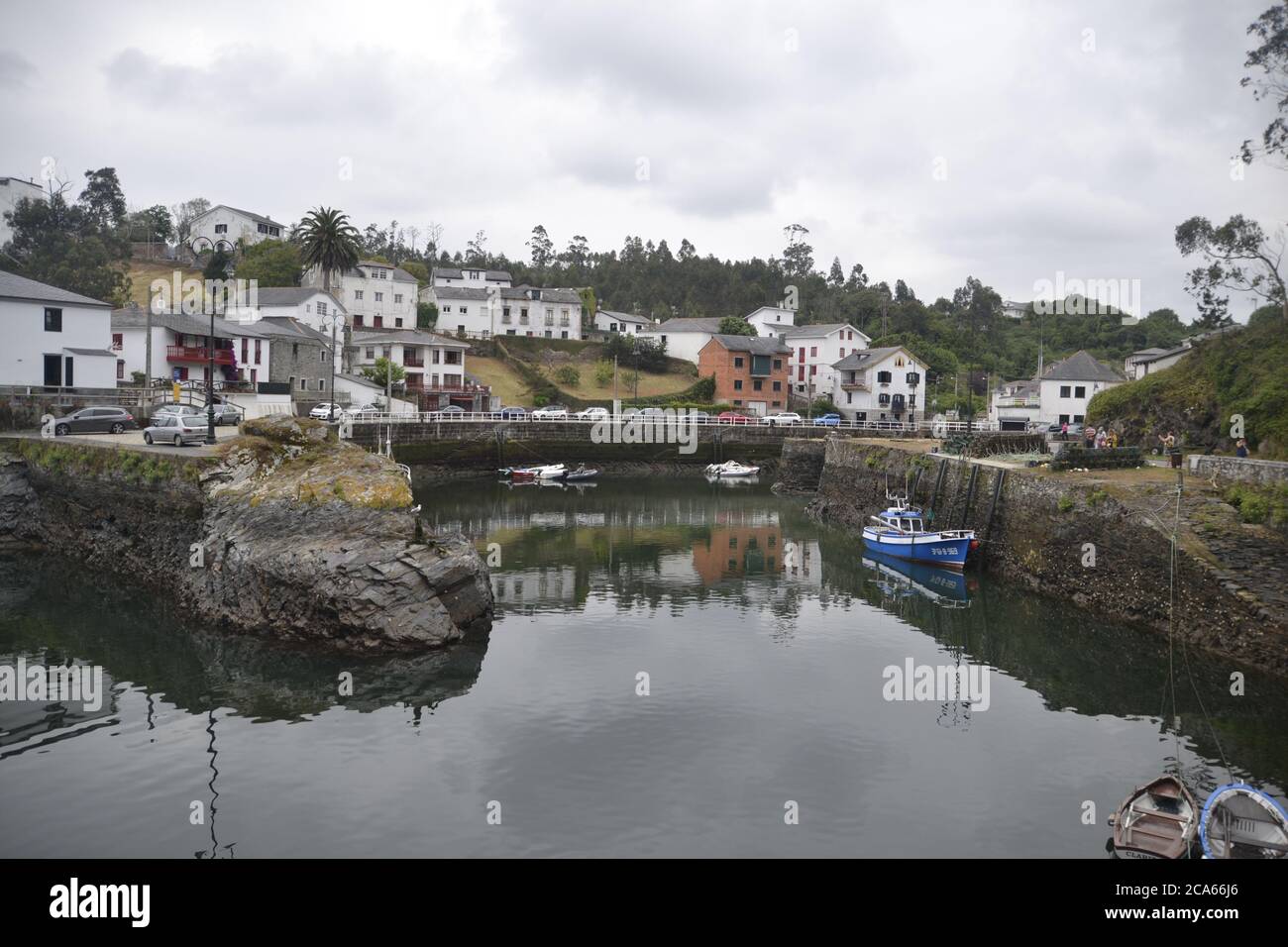 Viavlez, eine Stadt im rat von El Franco, im Nordwesten von Asturien, Spanien. Stockfoto