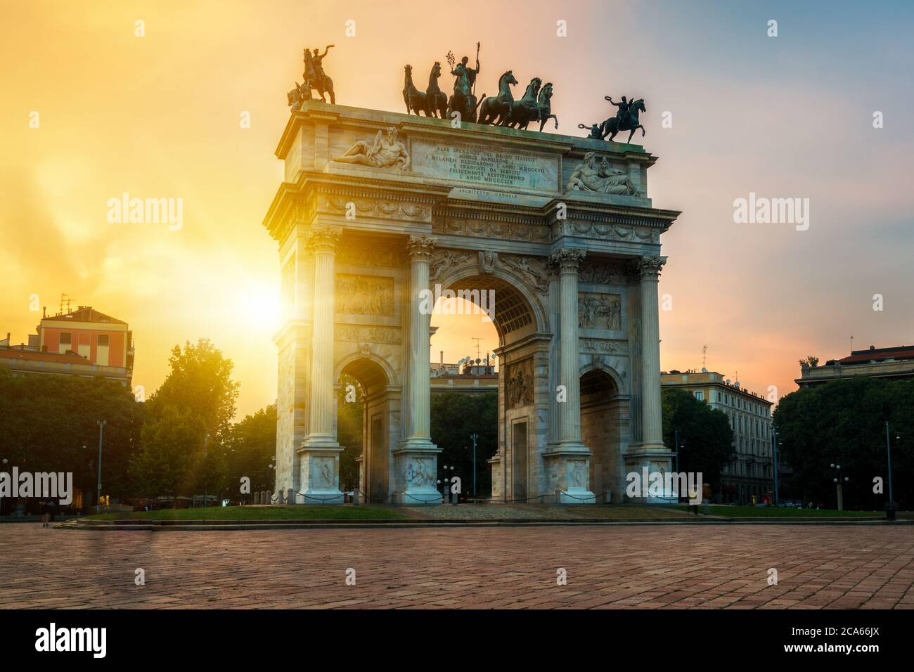 Arco della Pace in Mailand, Italien Stockfoto