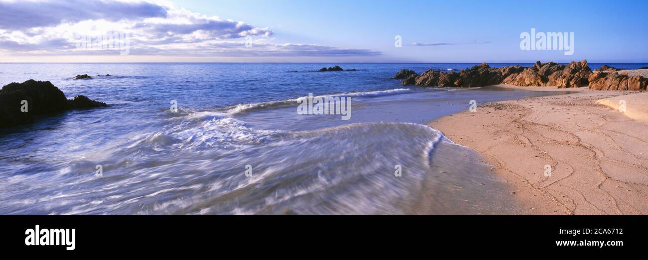 Blick auf die Wellen Sea of Cortez, Punta Pescadero, Baja California Sur, Mexiko Stockfoto