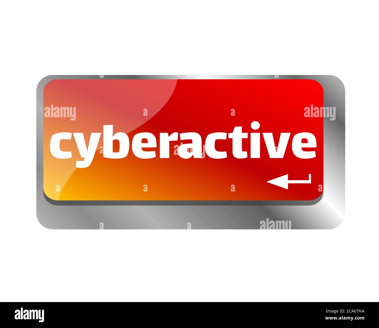 Cyber-Sicherheitskonzept. Taste auf moderner Computertastatur. Cyberactive Stockfoto