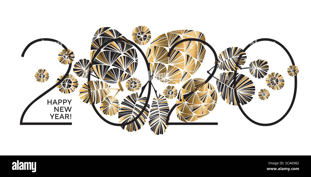 Gold und schwarze Kiefer Kegel Neujahr Komposition für Karte, Header, Einladung, Poster, Social Media, Post-Veröffentlichung. Vorlage für Einladungsvektoren für WIN Stock Vektor