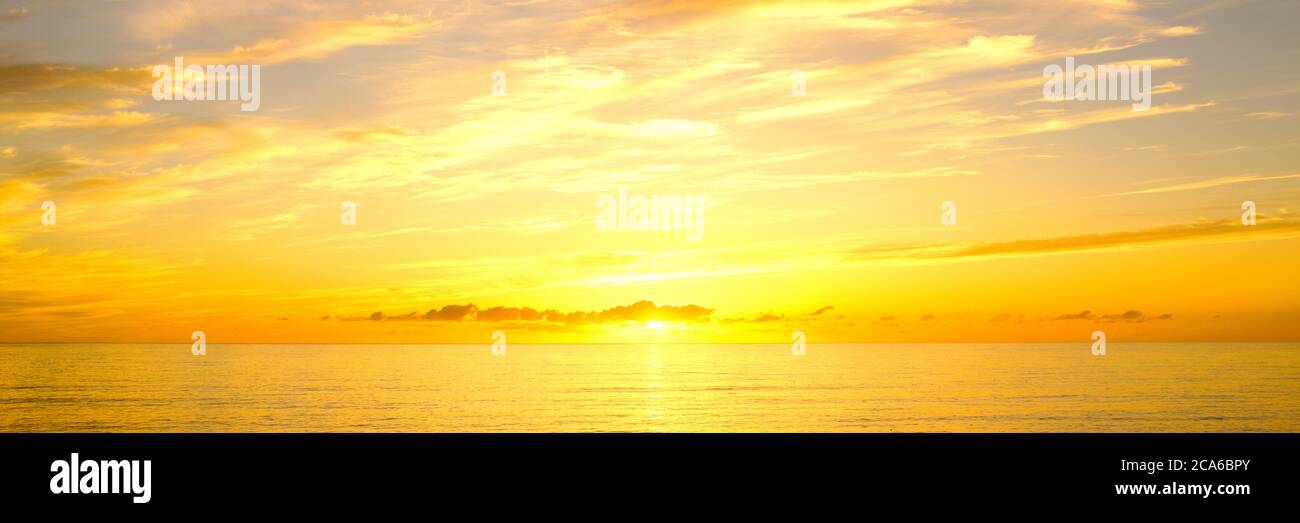Sonnenaufgang über dem Golf von Kalifornien, Cabo Pulmo, Baja California Sur, Mexiko Stockfoto