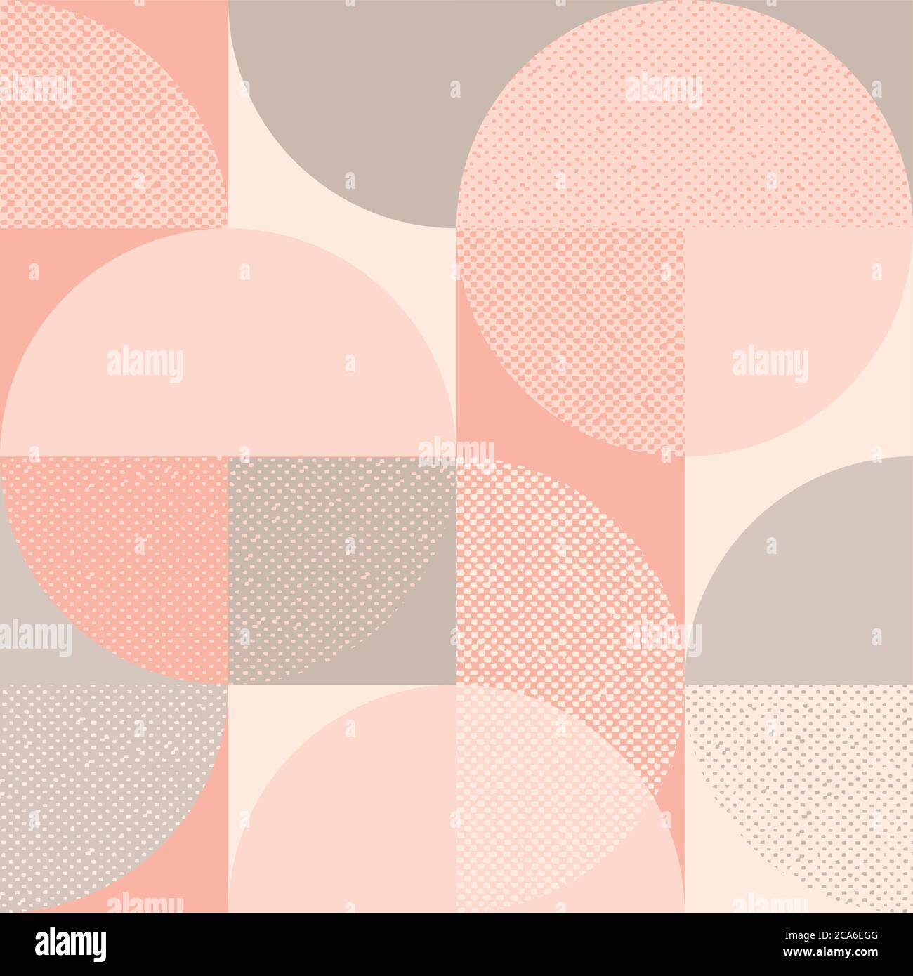 Runde zarte Pastell geometrische nahtlose Muster für Hintergrund, Stoff, Textil, Wrap, Oberfläche, Web-und Print-Design. Rosig elegante Rapport. Stock Vektor