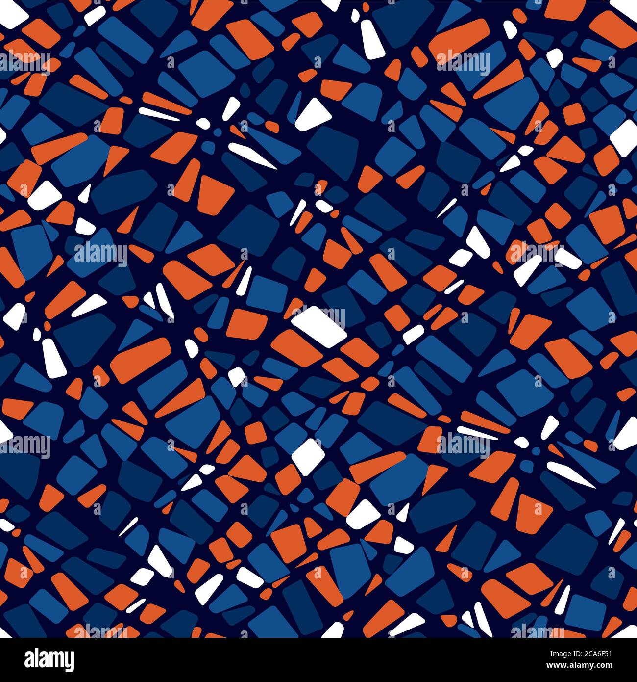 Dynamic Sport Style Orange und Nacht blau Farbe nahtlose Muster für Hintergrund, Stoff, Textil, Wrap, Oberfläche, Web-und Print-Design. Abstrakter Rundum Stock Vektor