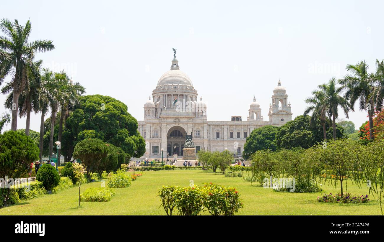 Kolkata, Indien - Victoria Memorial. Eine berühmte historische Stätte in Kolkata, Westbengalen, Indien. Stockfoto