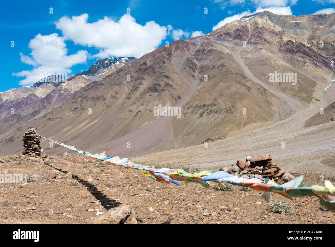 Himachal Pradesh, Indien - schöne Aussicht von Chandra Taal (Mondsee) in Lahaul und Spiti, Himachal Pradesh, Indien. Stockfoto
