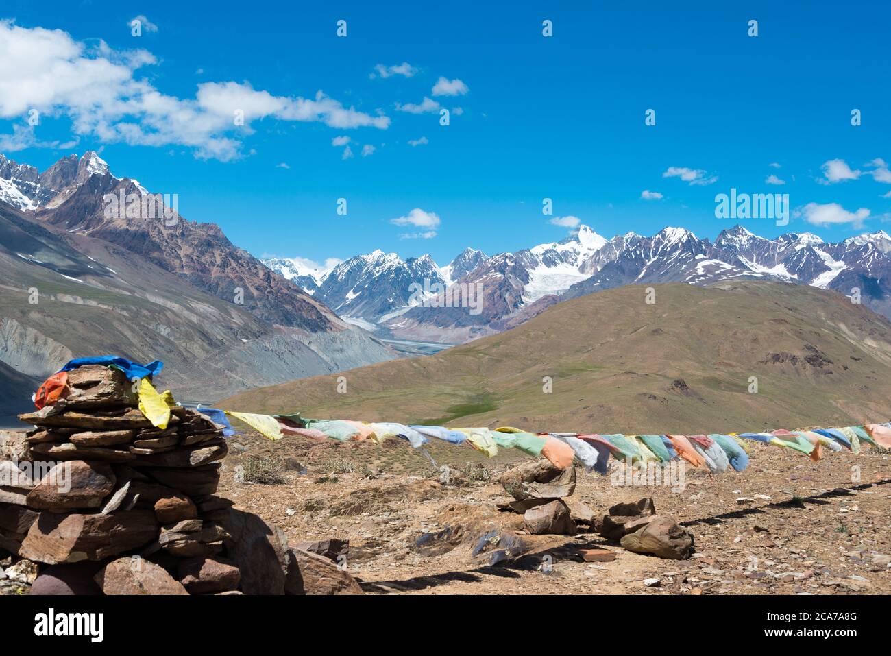 Himachal Pradesh, Indien - schöne Aussicht von Chandra Taal (Mondsee) in Lahaul und Spiti, Himachal Pradesh, Indien. Stockfoto
