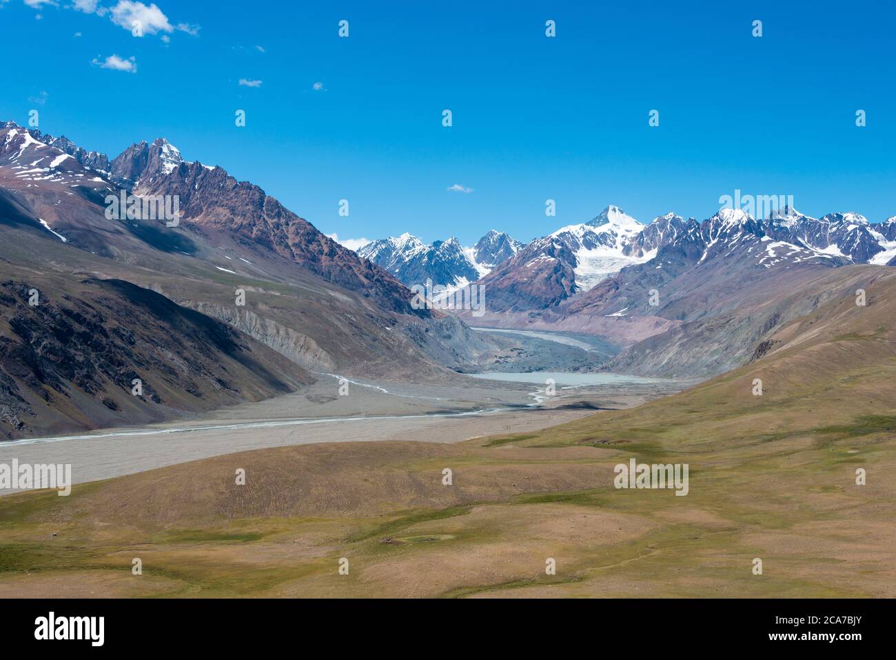 Himachal Pradesh, Indien - schöne Aussicht von Chandra Taal (Mondsee) in Lahaul und Spiti, Himachal Pradesh, Indien. Stockfoto