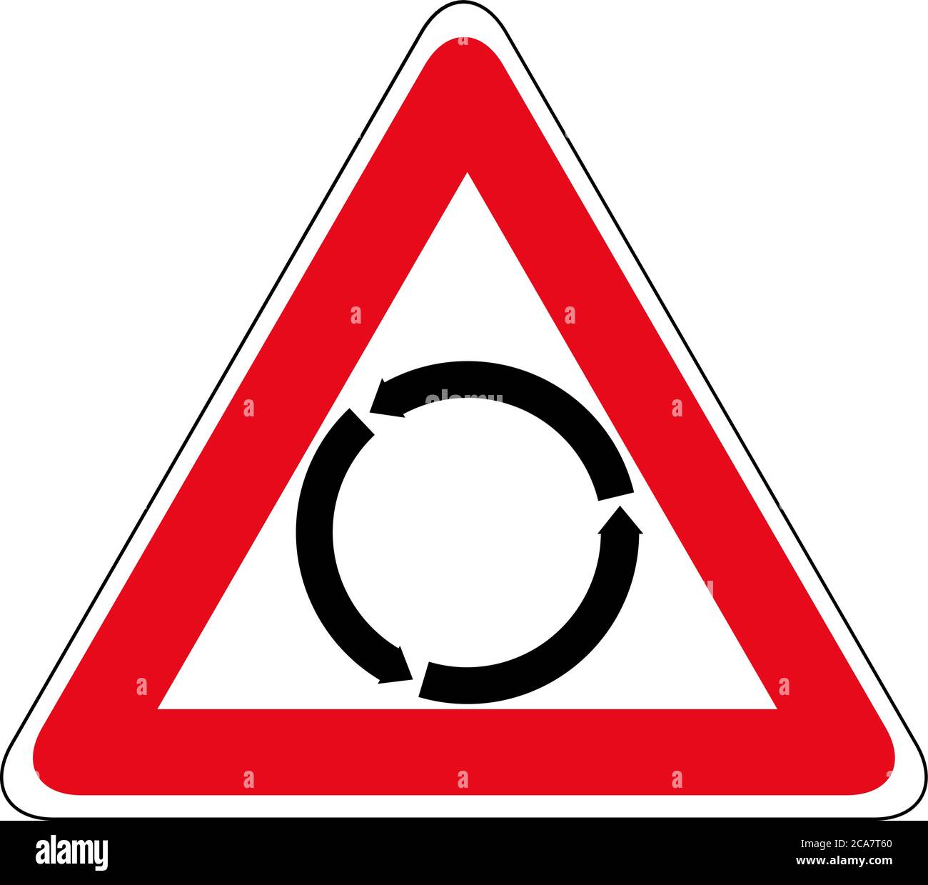 Kreisverkehr Umfahrtschild Linie Symbol. Kreisverkehr Straße. Kreisel Schild flaches Symbol. Symbol für kreisförmiges Straßenschild Stock Vektor