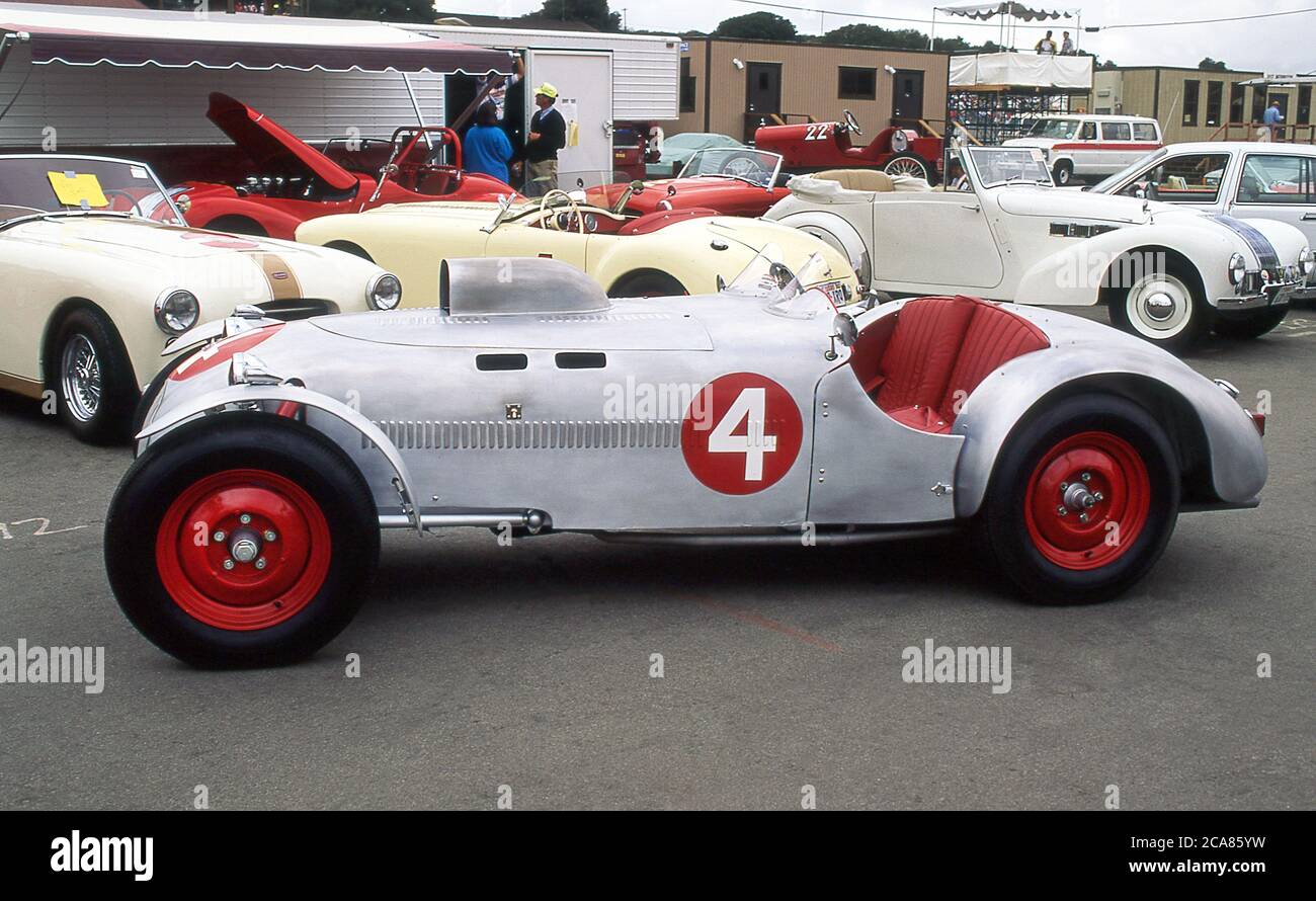 1950 Allard J2 Rennwagen in Monterey Historische Rennen 1990 Stockfoto
