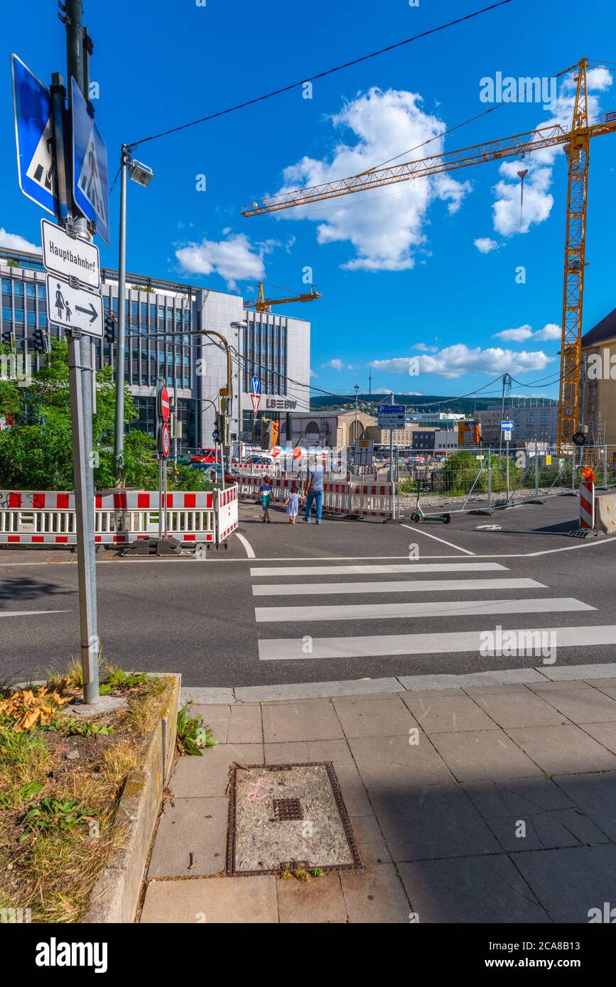 Bauarbeiten Stuttgart 21, Kurt-Georg-Kiesinger-Platz, Innenstadt Stuttgart, Bundesland Baden-Württemberg, Süddeutschland, Europa Stockfoto