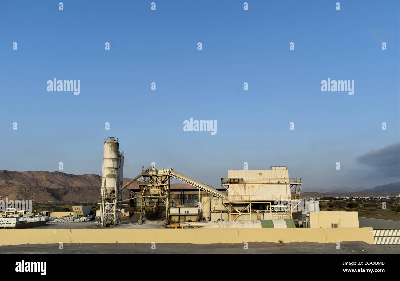 Betonfertigteilindustrie in maskat, Oman. Stockfoto