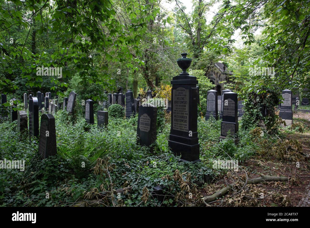 Friedhof Weißensee, Weissensee Friedhof - größter jüdischer Friedhof in Europa Stockfoto