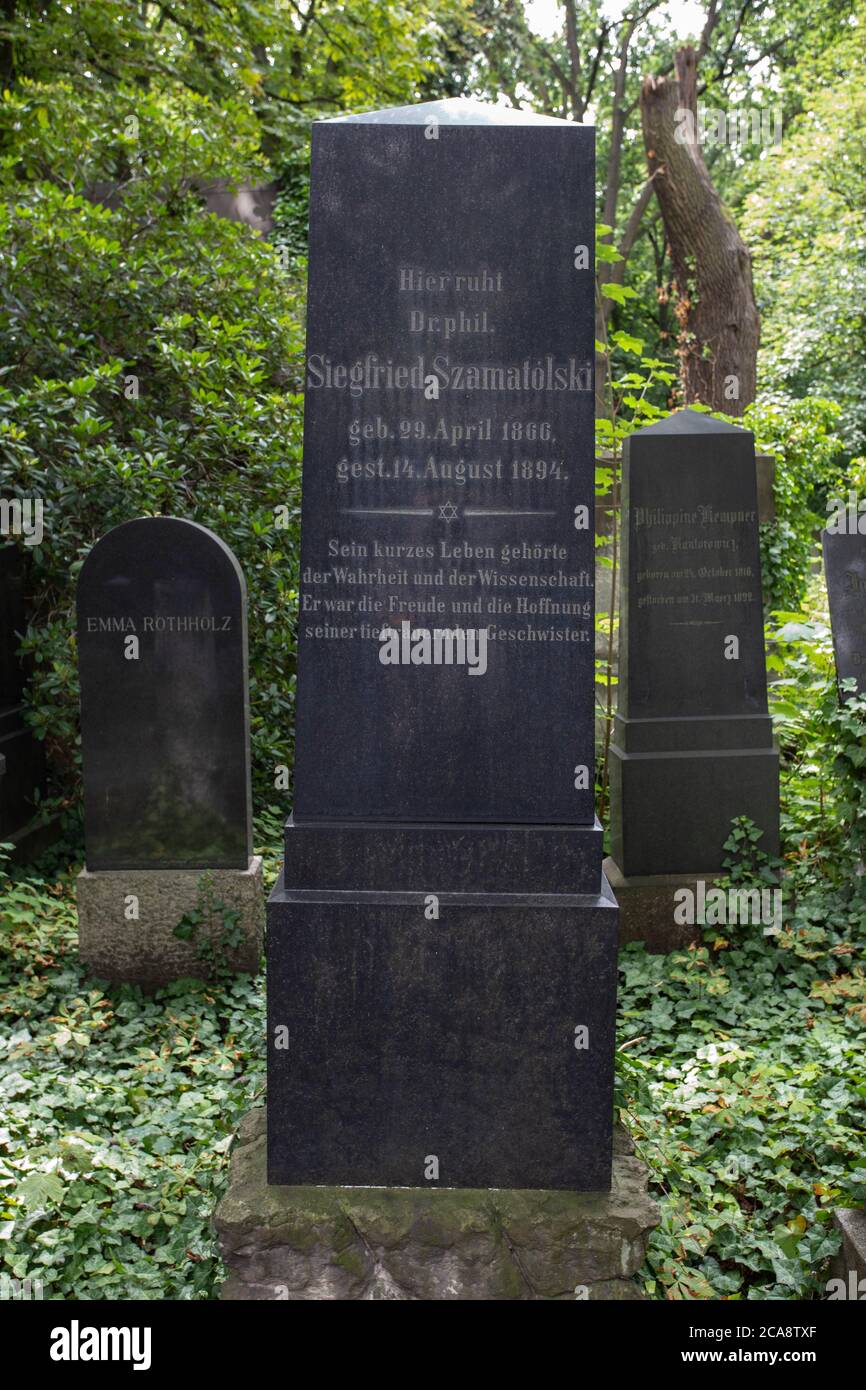 Friedhof Weißensee, Weissensee Friedhof - größter jüdischer Friedhof in Europa Stockfoto