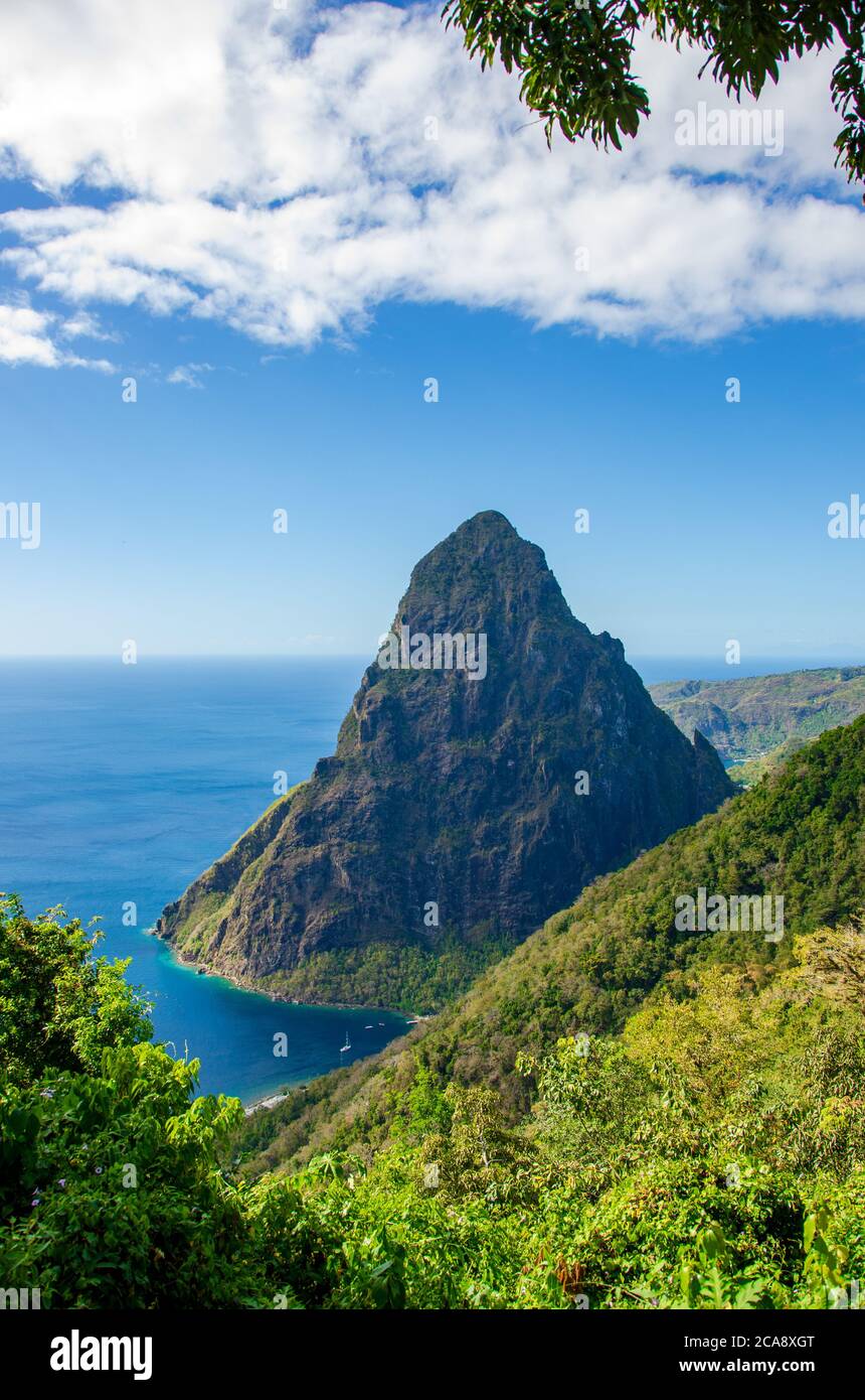 Petit Piton Stockfoto