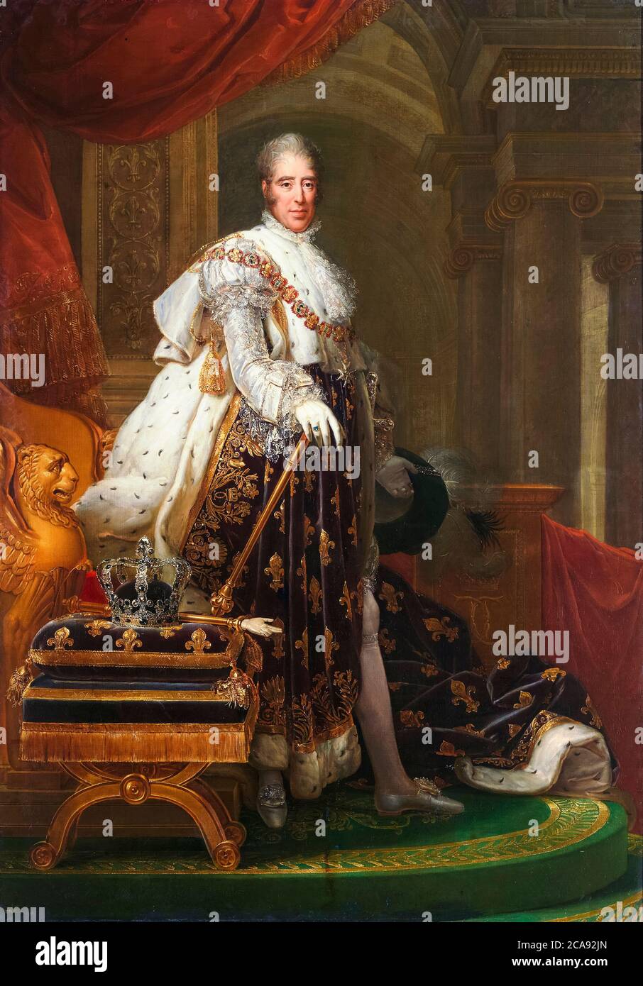 Karl X. (1757-1836), König von Frankreich, Porträtmalerei von François Gérard, um 1825 Stockfoto