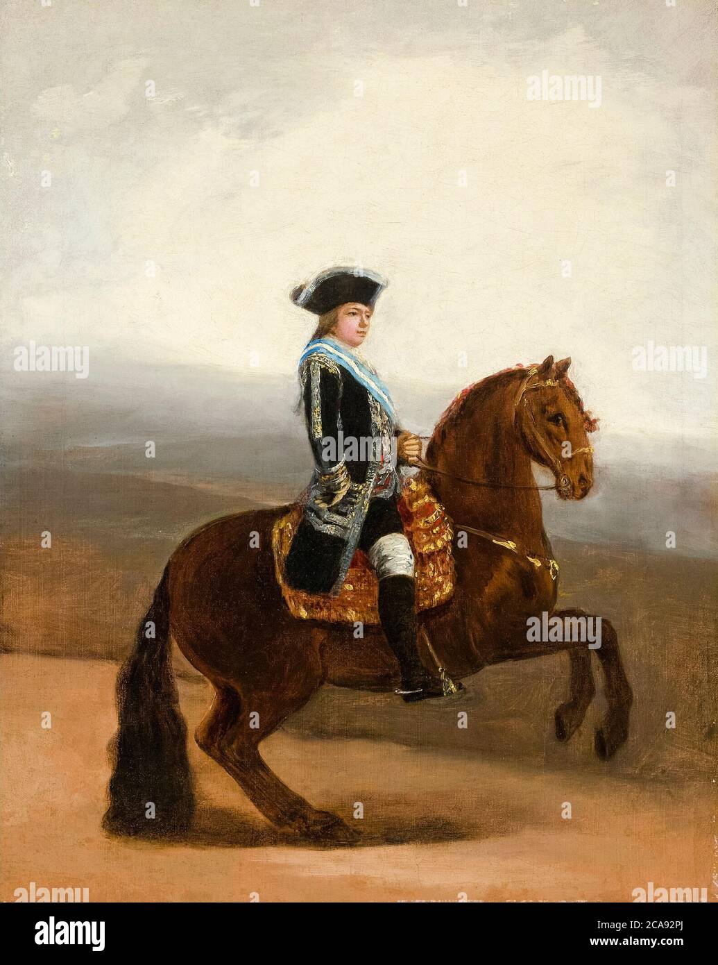 Manuel Godoy (1767-1851), Prinz des Friedens, erster Staatssekretär, Spanien, Reitportrait von Francisco Goya, 1794 Stockfoto