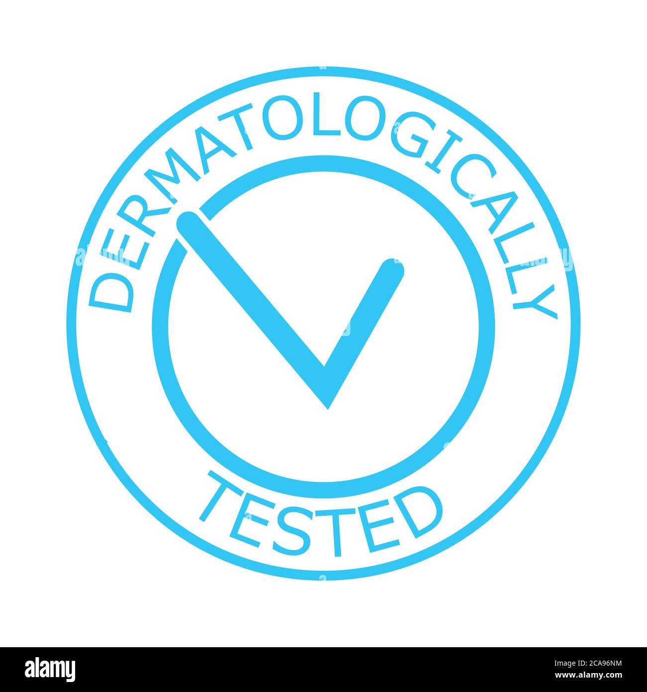 Dermatologisch getestetes Vektoretikett mit Karo-Logo. Dermatologie-Test und Dermatologe klinisch bewährte Symbol für allergiefrei und gesund sicher Stock Vektor