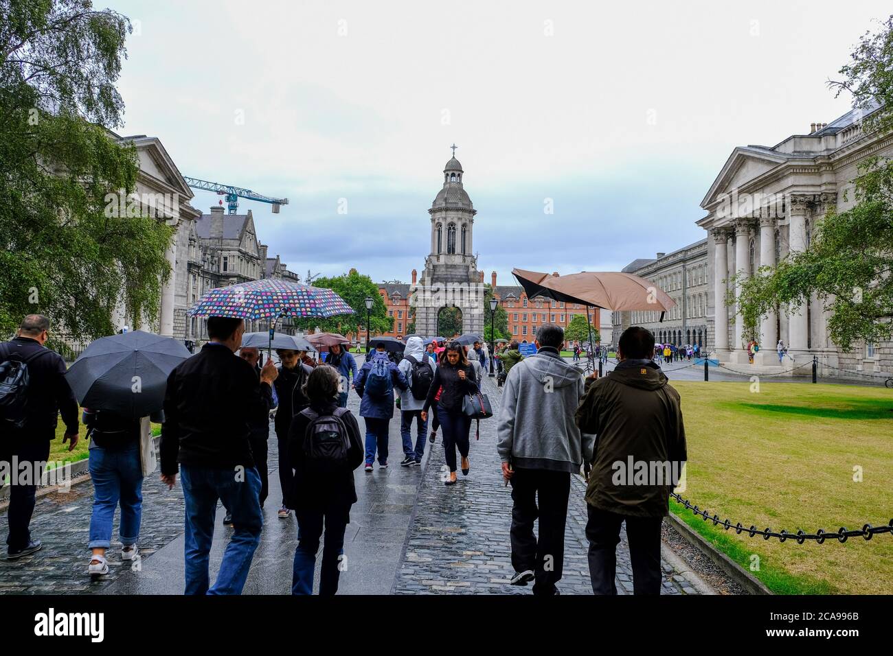 Dublin - August 2019: Blick auf das Trinity College Stockfoto