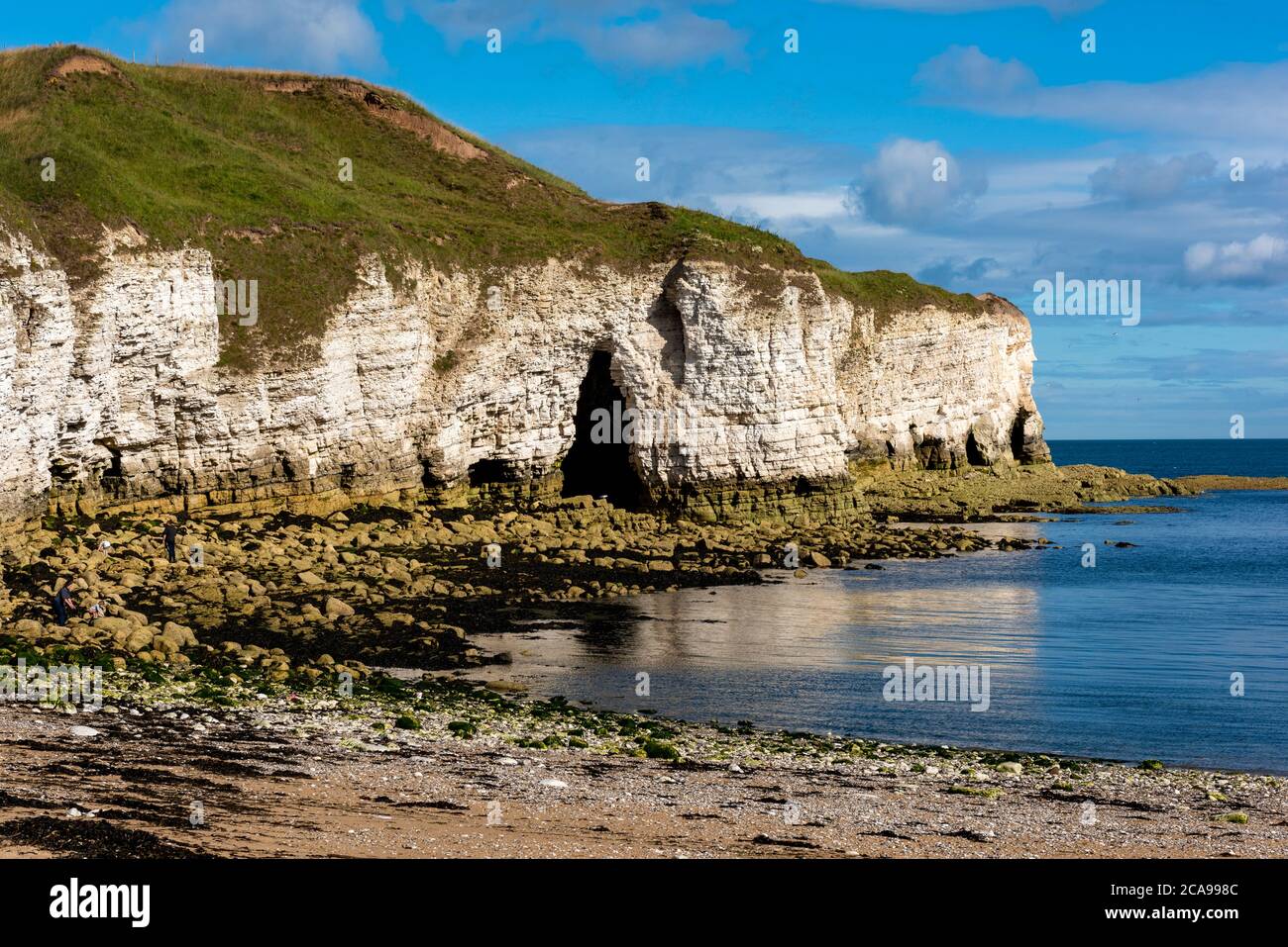 North Landing Beach, Flamborough Head, East Riding of Yorkshire, England, Großbritannien Stockfoto