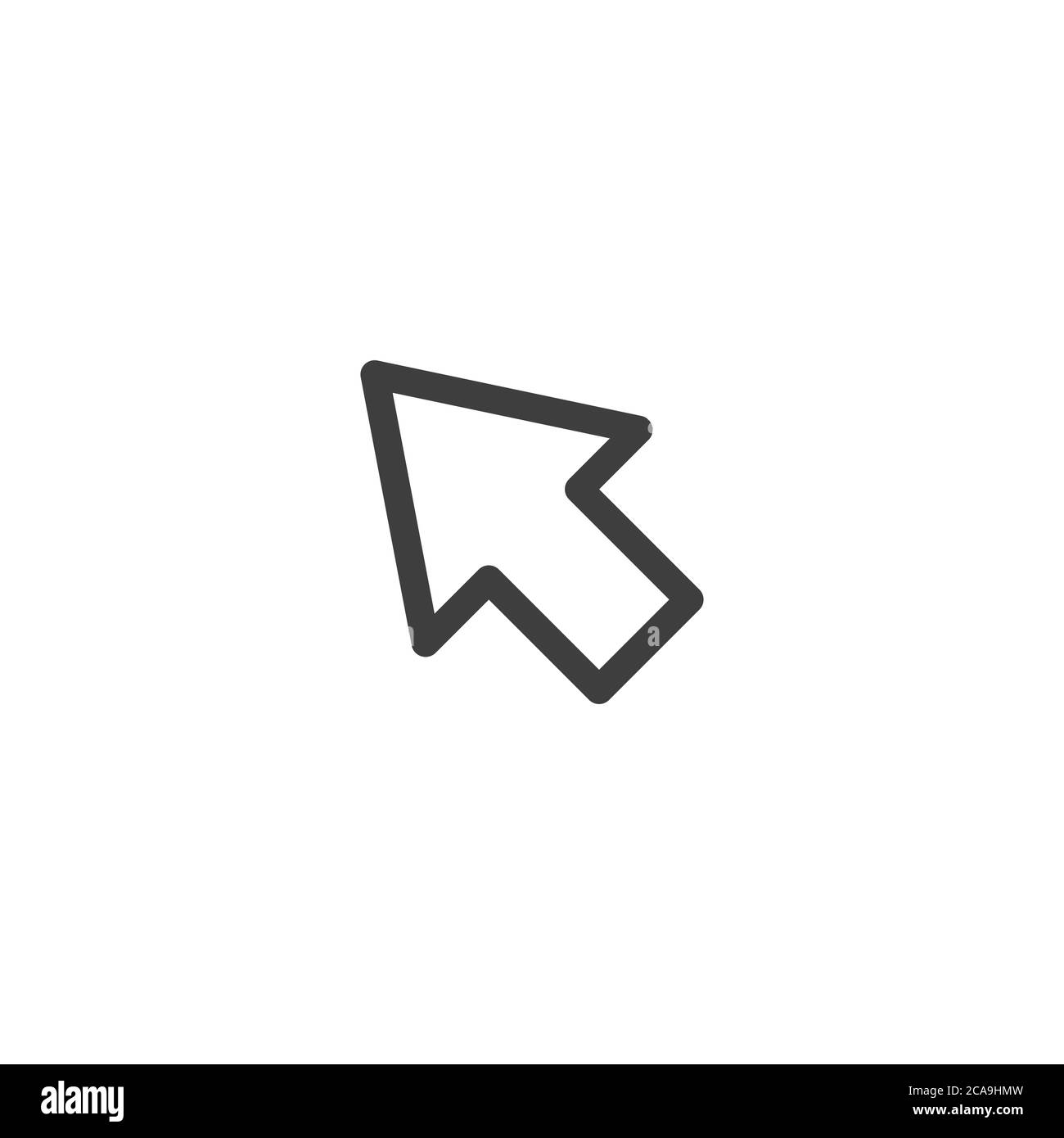 Symbol Für Den Umriss-Pfeil. Liniencursor-Symbol für Website-Design, Logo, App, UI. Vektordarstellung auf weißem Hintergrund isoliert. Stock Vektor