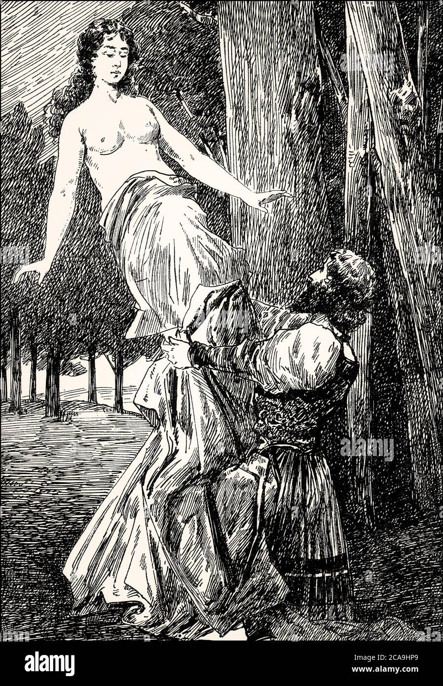 Helen mit Persephone, dritter Akt, Faust II., Johann Wolfgang von Goethe Stockfoto