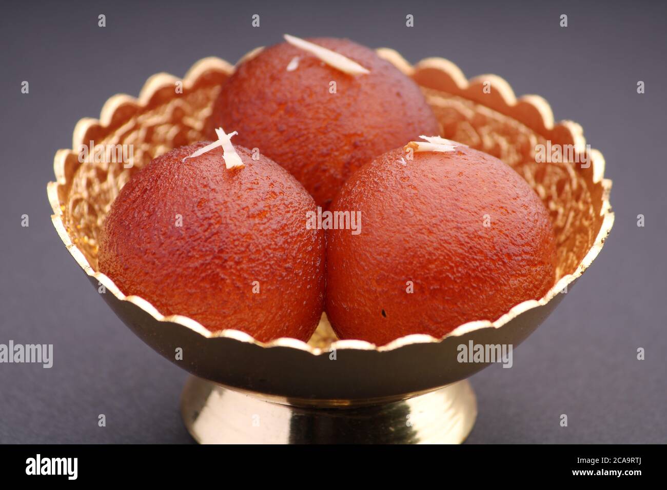 Gulab Jamun ein indisches Dessert Stockfoto