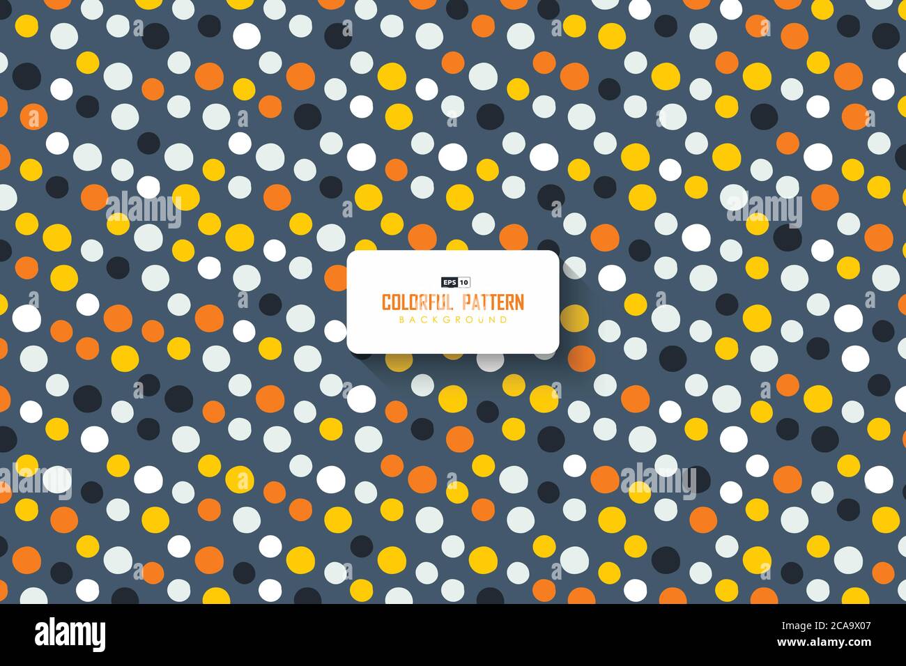 Abstrakte bunte Punkte Muster Design von Kunstwerk Dekoration Hintergrund. Verwenden Sie für Anzeige, Poster, Kunstwerk, Template-Design, Druck. Illustration Vektor eps10 Stock Vektor