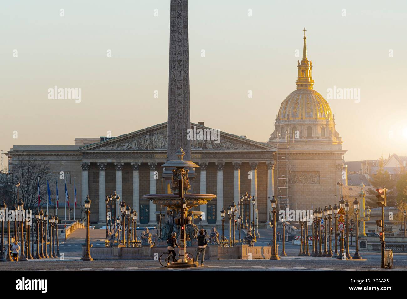 Paris, Blick auf den Place de la Concorde Stockfoto