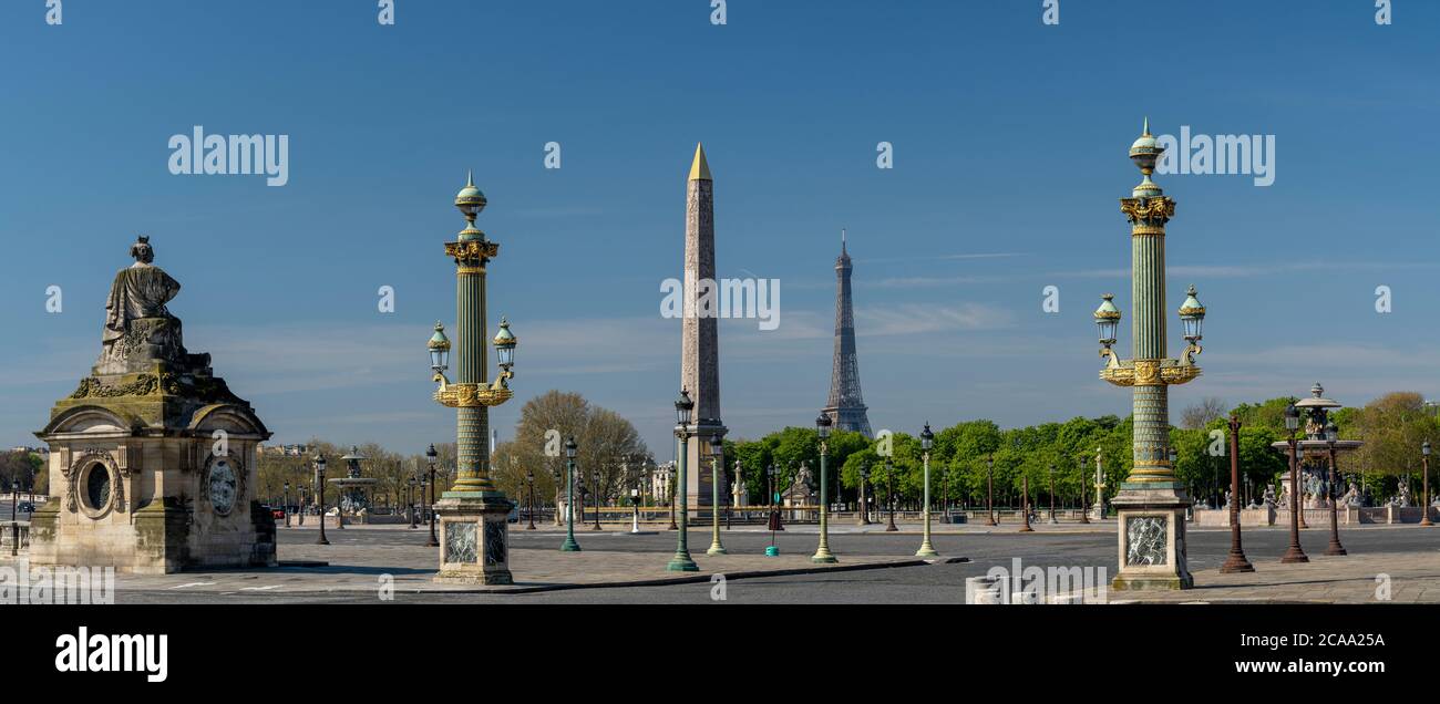 Place de la Concorde, der Place de la Concorde ist einer der wichtigsten öffentlichen Plätzen in Paris, Frankreich Stockfoto