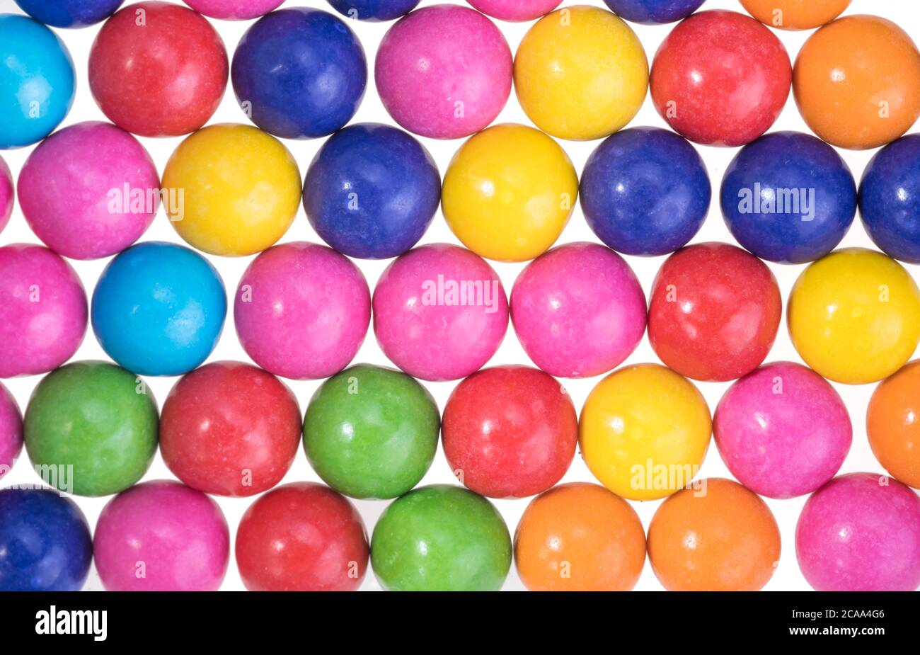 Bunte Blase Gummi, bunte Kaugummis Textur, bunte Gum Balls Stapel Hintergrund Nahaufnahme Stockfoto